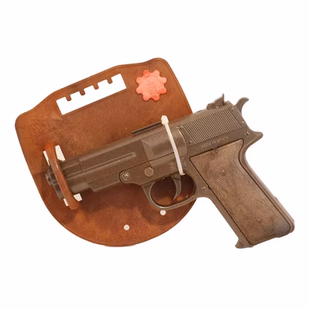 Knallpulver Pistol 19 cm 8 skott Maskerad Metall