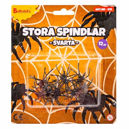 Spindlar stora 12 st Halloween