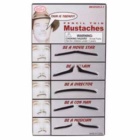 Smala Lösmustascher Set med 5 st