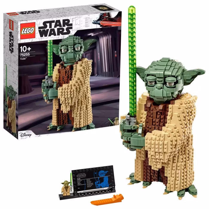 LEGO® Star Wars 75255 Yoda, byggsats, minifigur, ljussabel, med displaystativ