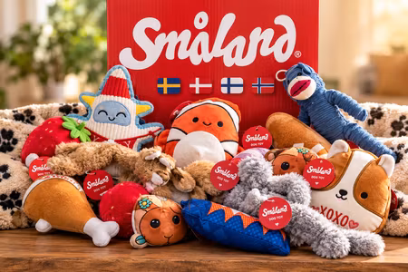 Småland Hundleksaker, 10–20 cm.