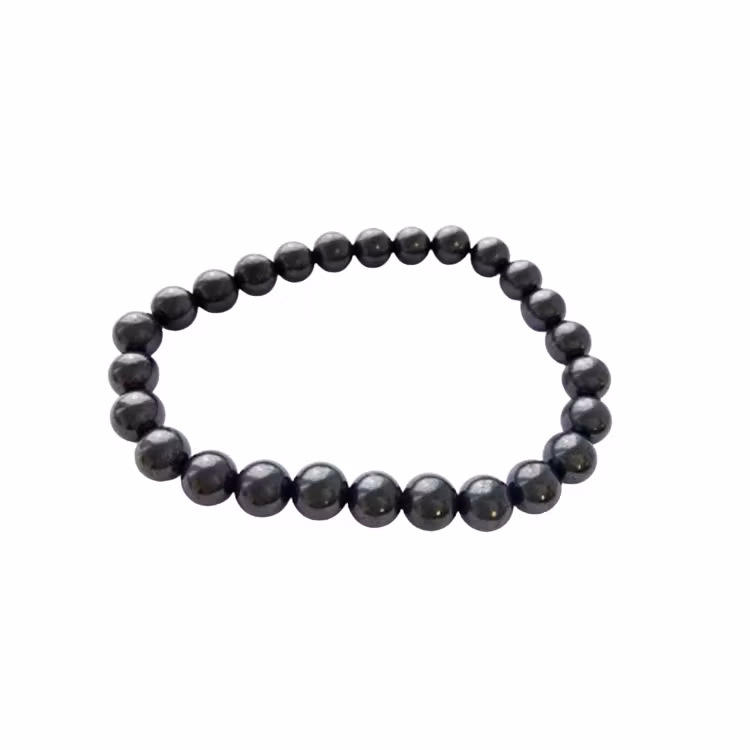 Shungit 8mm pärlor Armband (Större Handled)