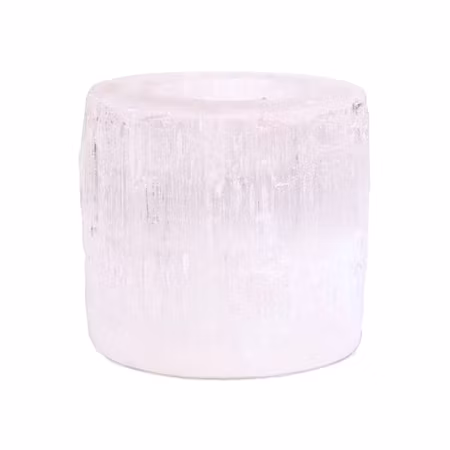 Selenit värmeljushållare 8x8cm (Cylinder)