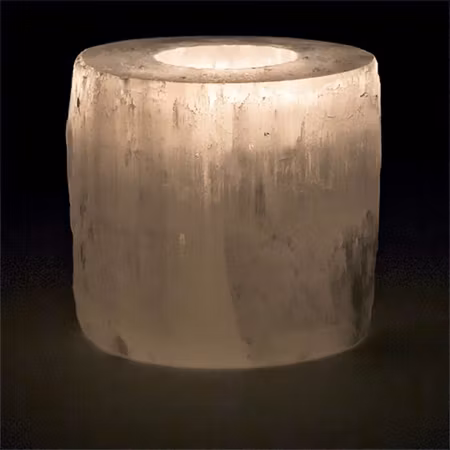 Selenit värmeljushållare 8x8cm (Cylinder)