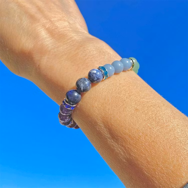 7 Chakra Kristaller 8mm pärlor Armband