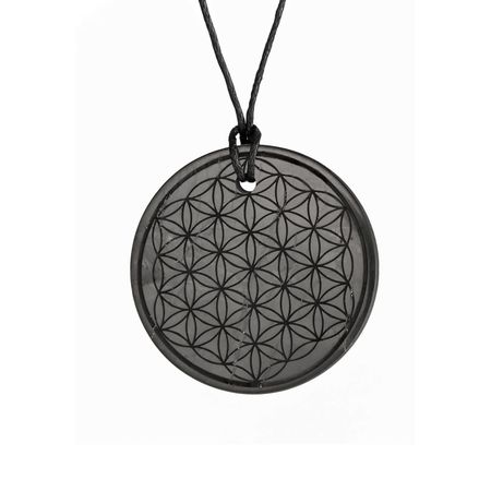 Shungit Amulett Livets Blomma 5cm