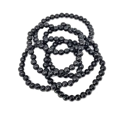 Shungit 6mm pärlor Armband