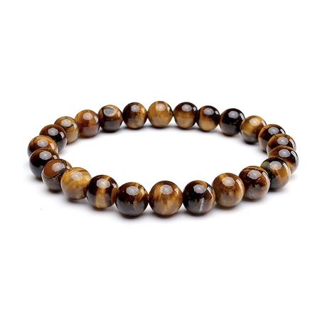 Tigeröga 8mm pärlor Armband