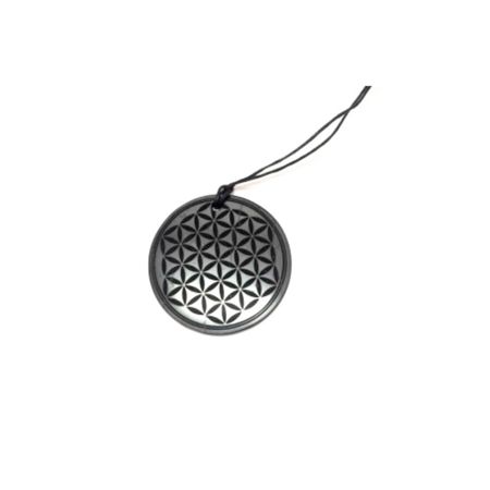 Shungit Amulett Livets Blomma 3cm
