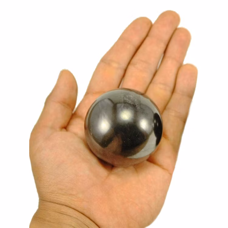 Shungit Klot Polerad 5cm inkl. Metallställ