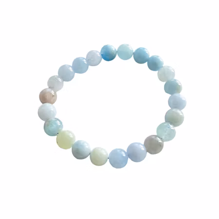 Akvamarin 8mm pärlor Armband