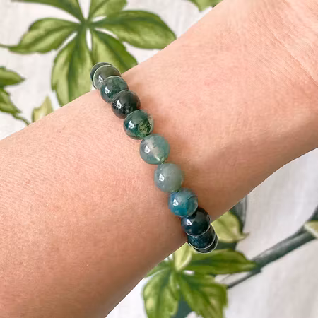 Mossagat 8mm pärlor Armband