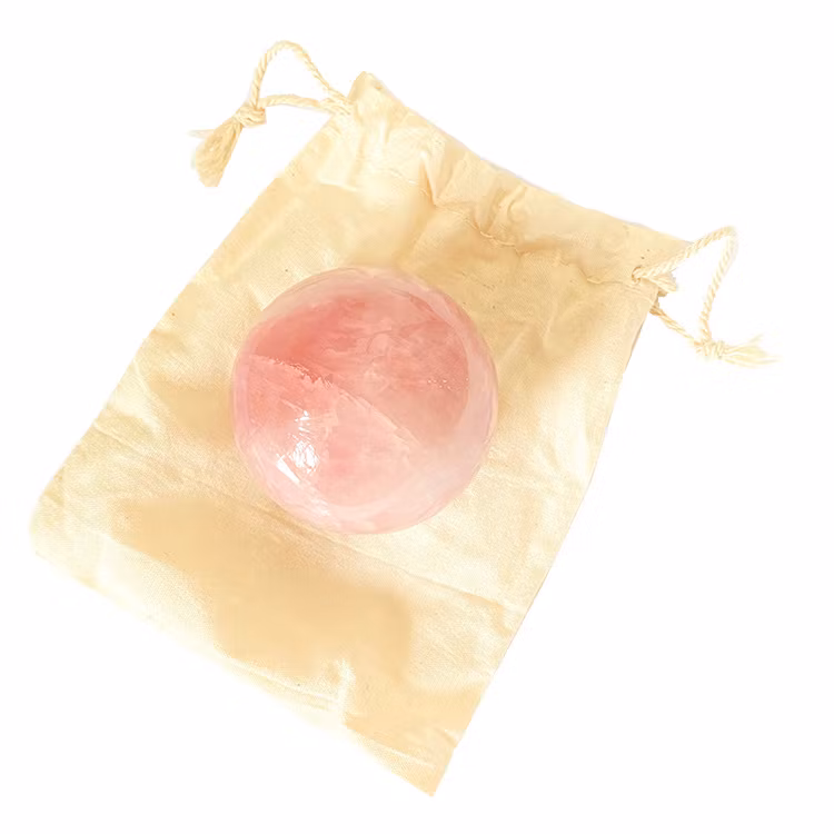 Rosenkvarts Klot Polerad 4cm inkl. Metallställ