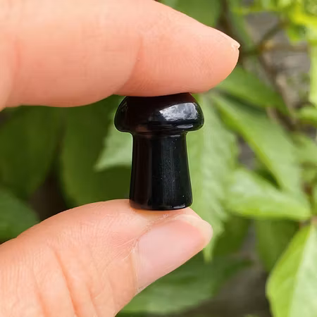 Obsidian Svart Svamp 2cm