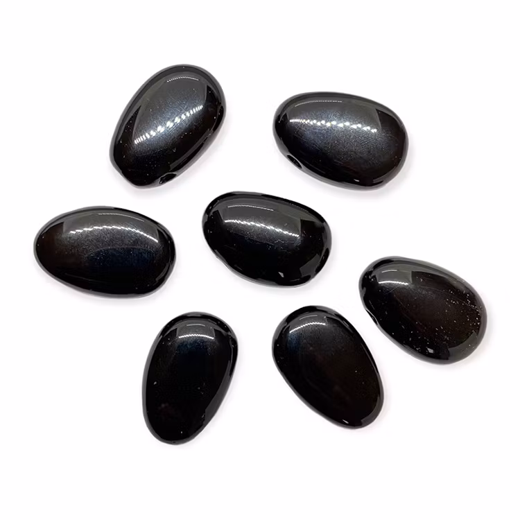 Obsidian Svart Hängsmycke (Droppe)