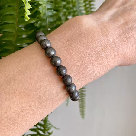 Pyrit 8mm pärlor Armband