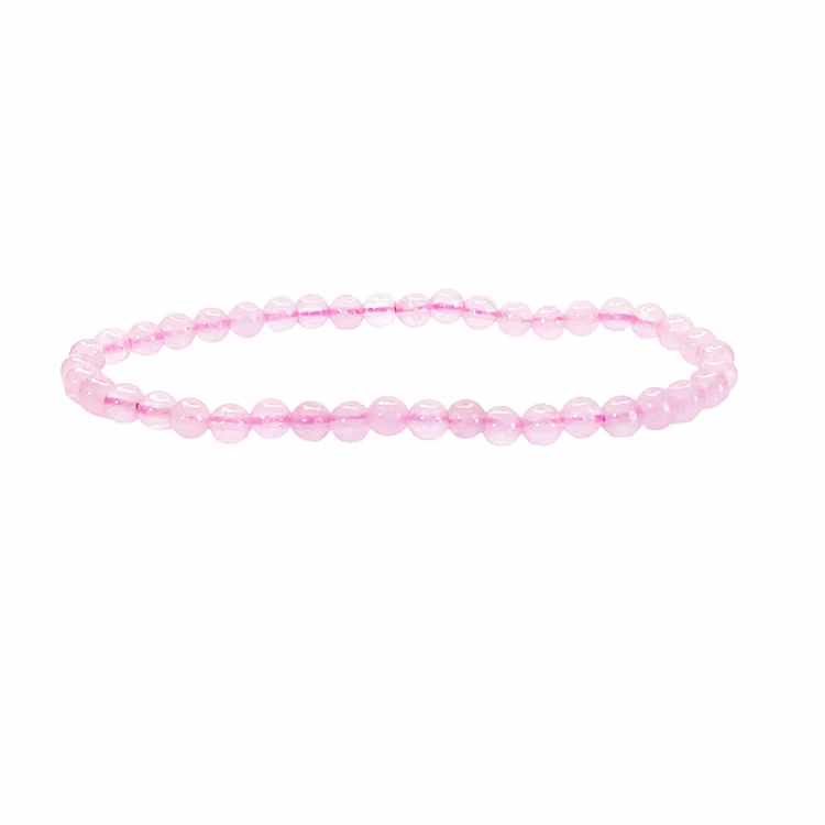 Rosenkvarts 4mm pärlor Armband