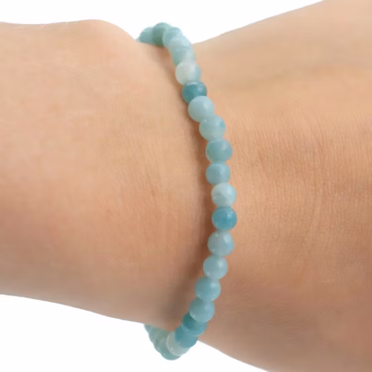 Amasonit 4mm pärlor Armband