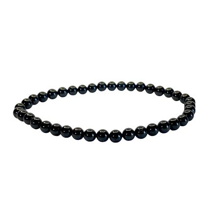 Turmalin Svart 4mm pärlor Armband