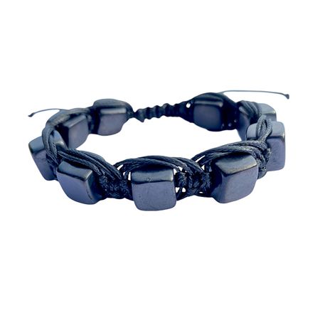 Shungit Armband KUB (Justerbart)