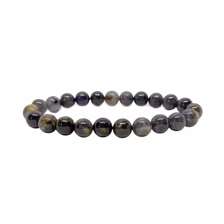 Iolite (Vattensafir) 8mm pärlor Armband