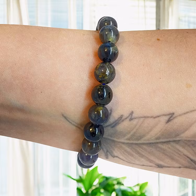 Iolite (Vattensafir) 8mm pärlor Armband