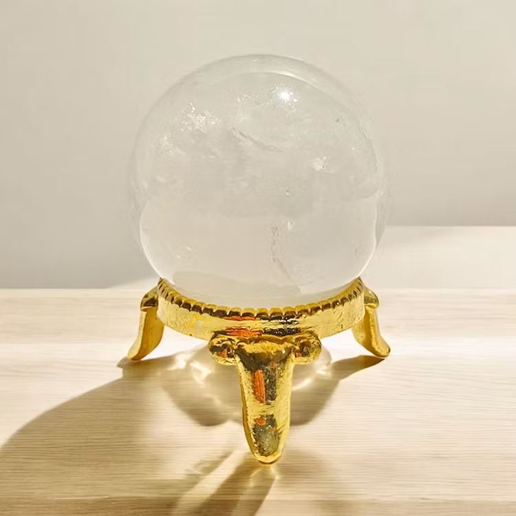 Bergkristall Klot 4cm inkl. Metallställ