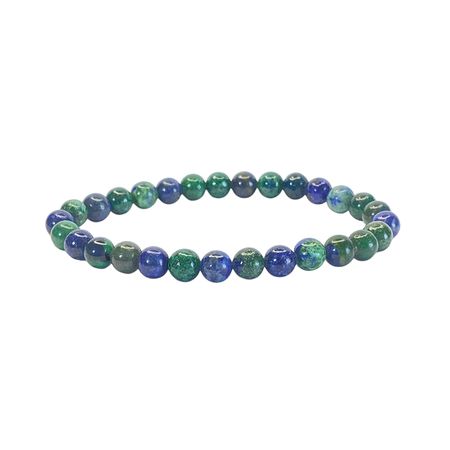Krysokolla 6mm pärlor Armband