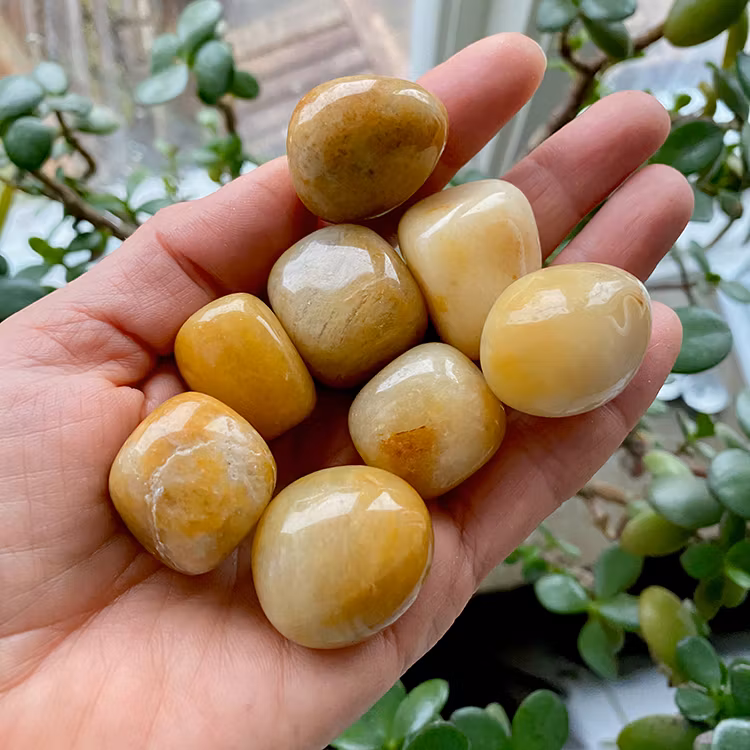 Aventurin Gul Trumlade stenar 200gr