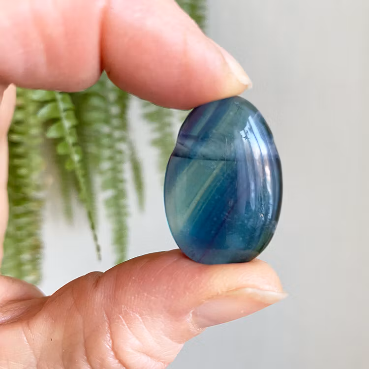 Fluorit Grön-Blå Hängsmycke (Droppe)