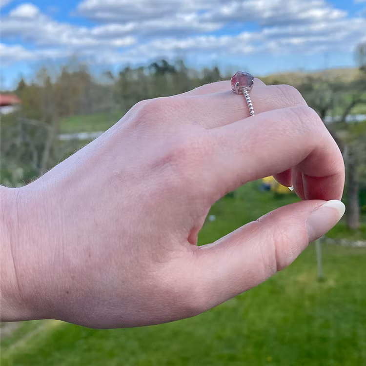 Turmalin Vattenmelon (Silver 925 ställbar)
