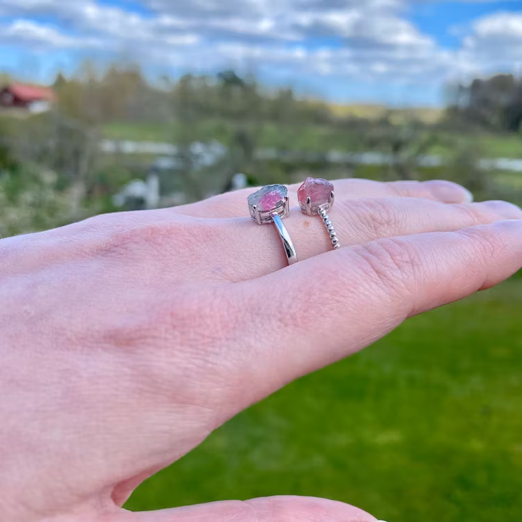 Turmalin Vattenmelon (Silver 925 ställbar)
