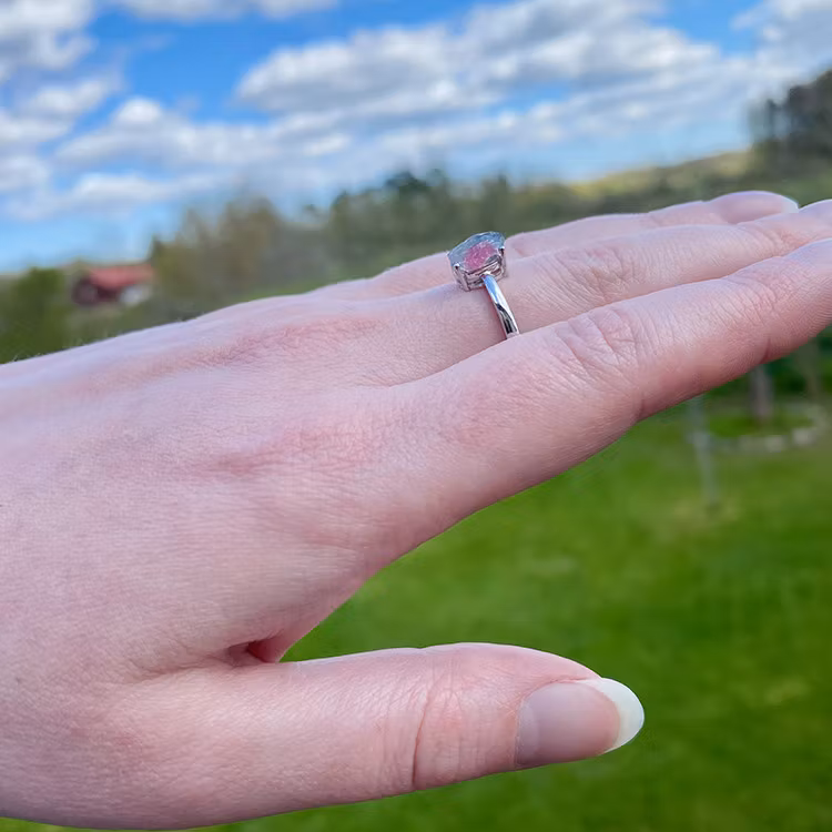 Turmalin Vattenmelon (Silver 925 ställbar)