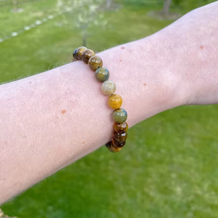 Pietersit 8mm pärlor Armband
