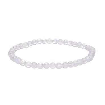 Månsten Vit 4mm pärlor Armband