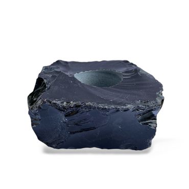 Obsidian Svart Rå Ljushållare