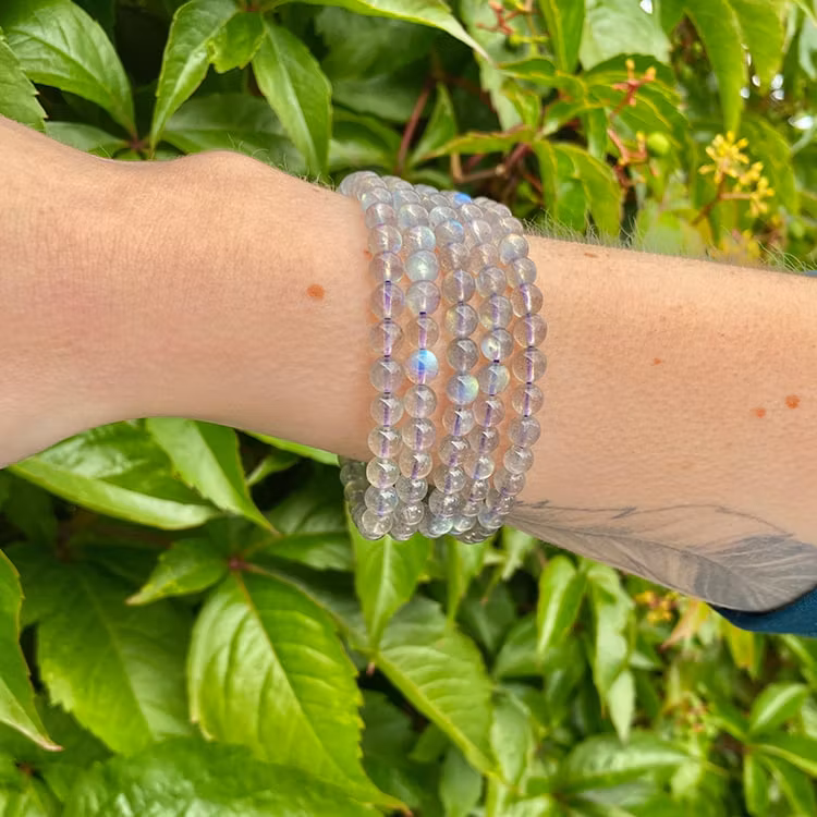 Labradorit 6mm pärlor Armband