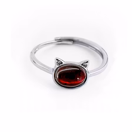 Granat "Katt" Ring (ställbar)