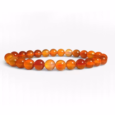 Karneol 8mm pärlor Armband (Större Handled)