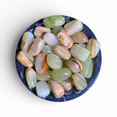 Aragonit Grön Trumlad sten