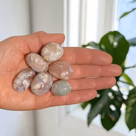 Agat Blomster Trumlade stenar 100gr