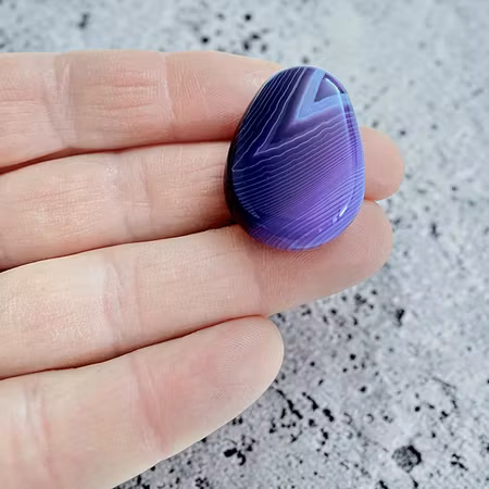 Agat Lila Hängsmycke (Droppe)