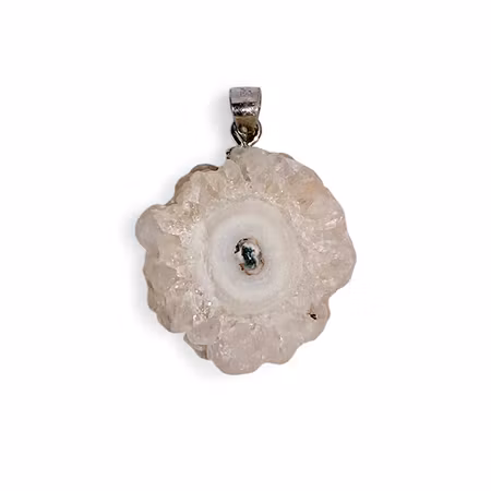 Agat "Blomma" Hängsmycke (925 Silver)