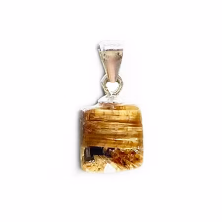 Rutilkvarts Guld Hängsmycke (925 silver)