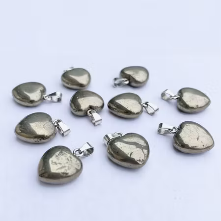 Pyrit Hjärta Hängsmycke (Metallhänge)