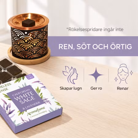 Rökelsebrickor Vit salvia & Lavendel 9st