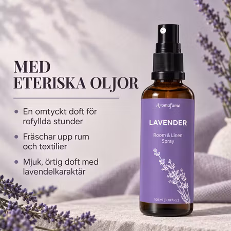 Lavendel Rum & Linnespray 100ml (Aromafume)