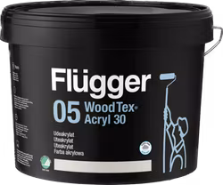 Flügger 05 Wood Tex - Extra hållbar, halvmatt fasadfärg till trä 10L