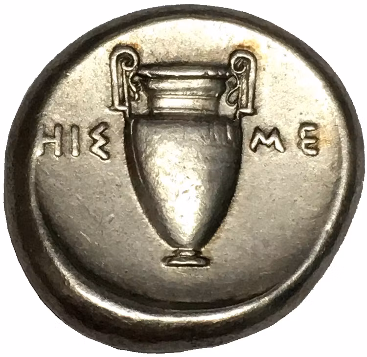 Antika Grekland, Boeotia, Thebes, Silverstater. cirka 379-368 f.Kr - VACKERT EXEMPLAR