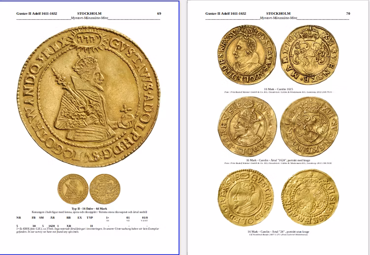 SVERIGES GULDMYNT 1512-2020 - Värderingskatalog med inventering och statistik -  ca 450 sidor -  Vinnare av IAPN:s "Book Prize" för bästa myntbok i världen 2020!